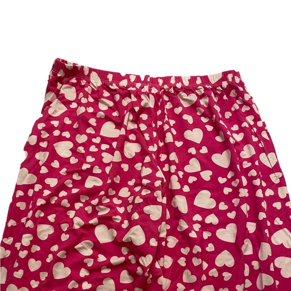Stripe & Stare Long Pajama Set, pink with white hearts, NWT, size S, $130 - Picture 5 of 8